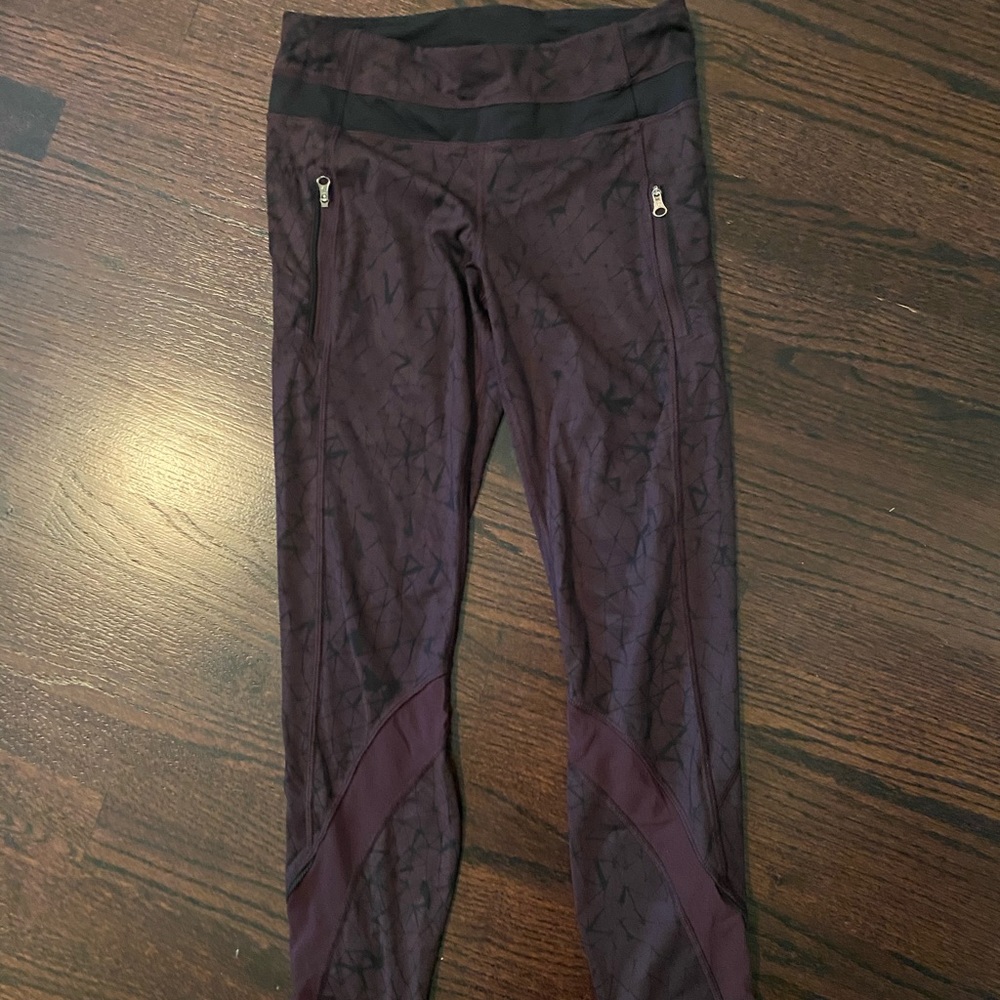 maroon tie dye lululemon leggings